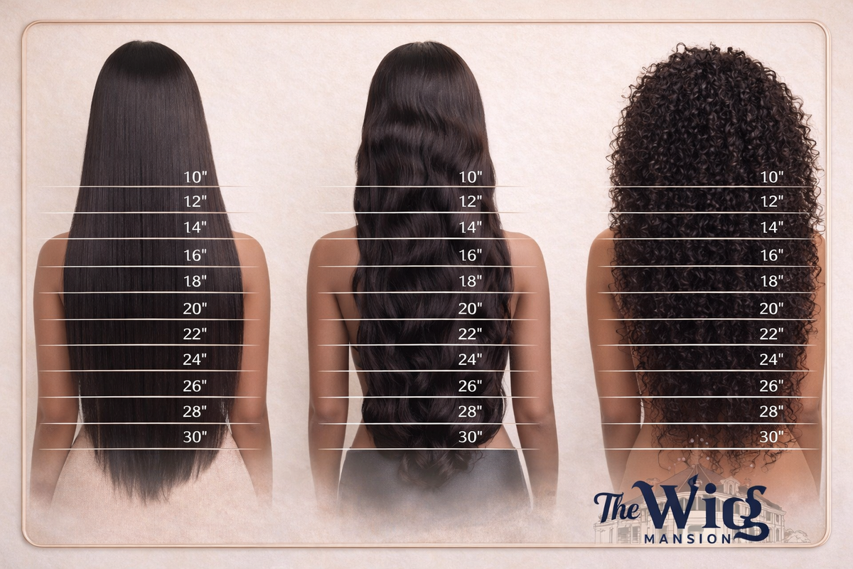 Wig length guide chart